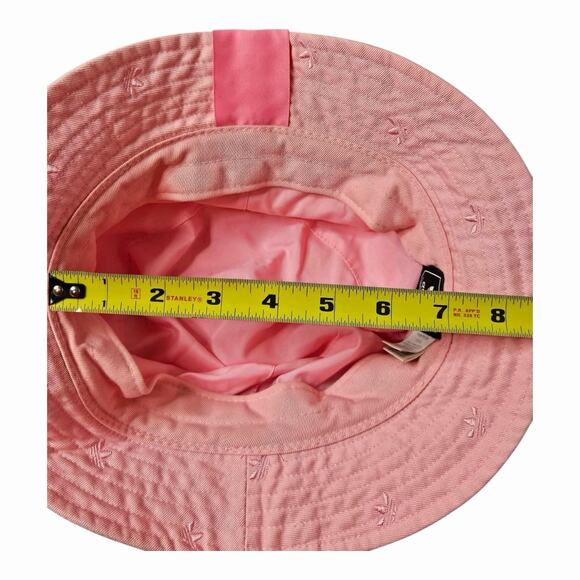 Adidas Originals Pink Bucket Hat Trefoil All Over Logo One Size - Picture 4 of 5